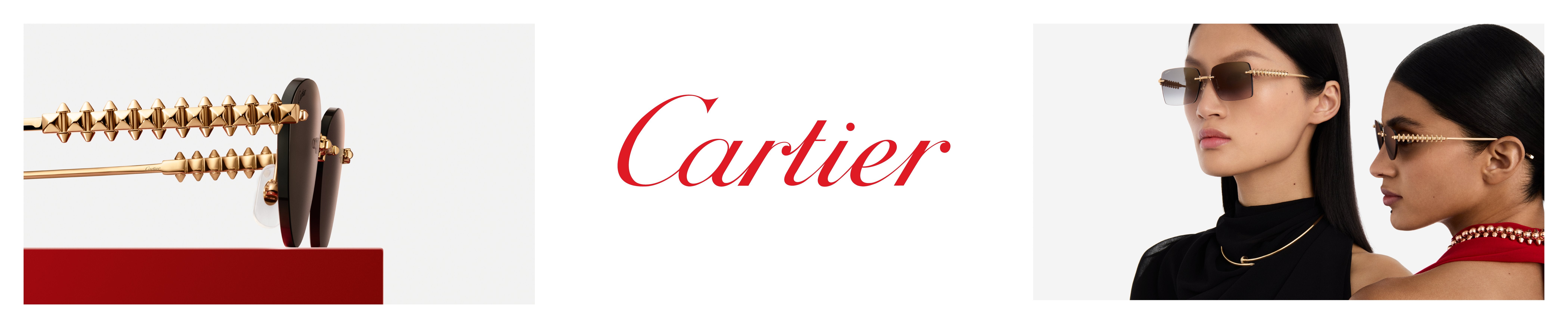 Cartier Men's Santos Evolution Half-Rim Aviator Sunglasses