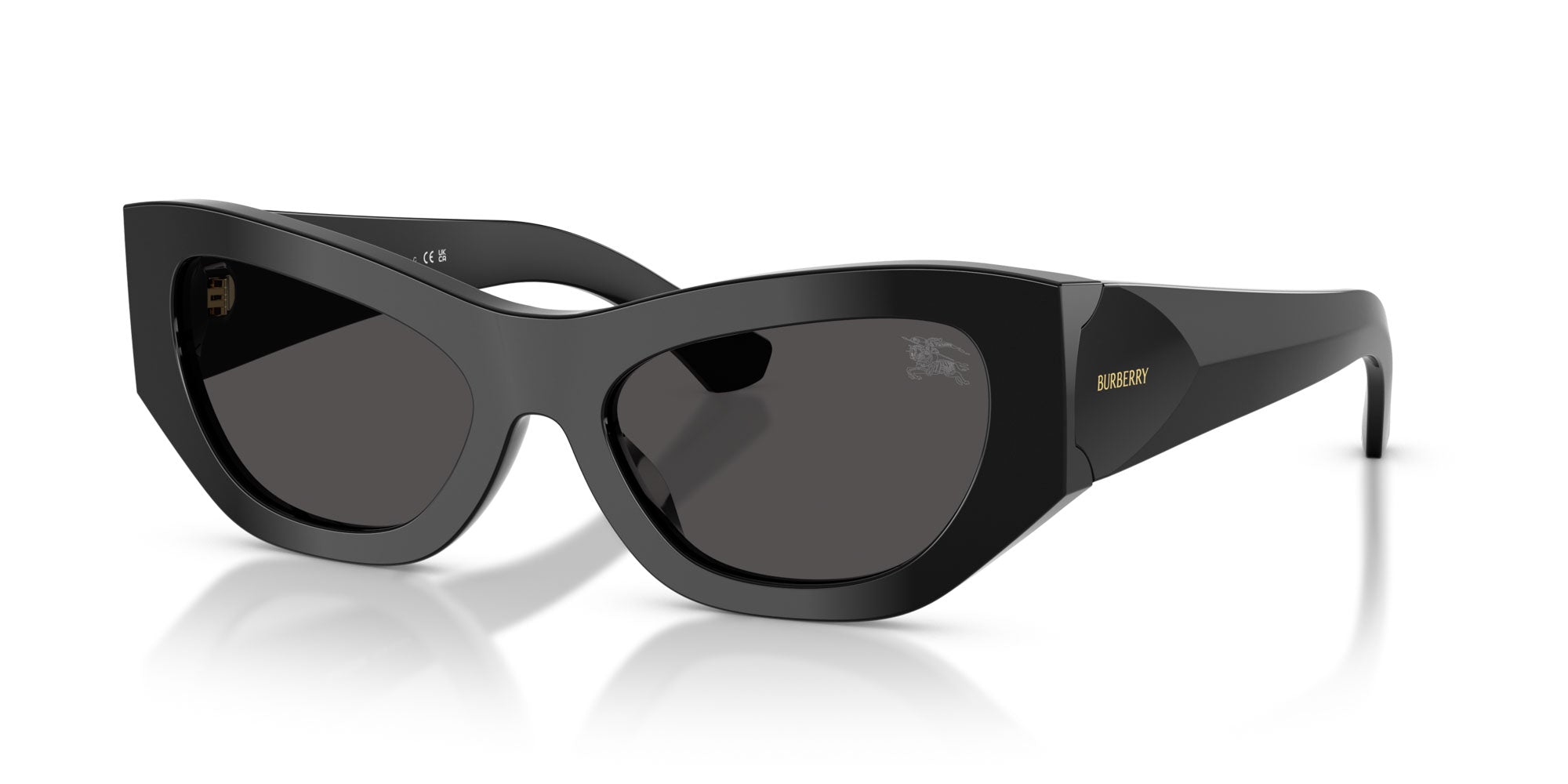 Burberry Black Oversized Cat-Eye Prescription Glasses Burberry BE2431 Eyeglasses | LensCrafters main image 4