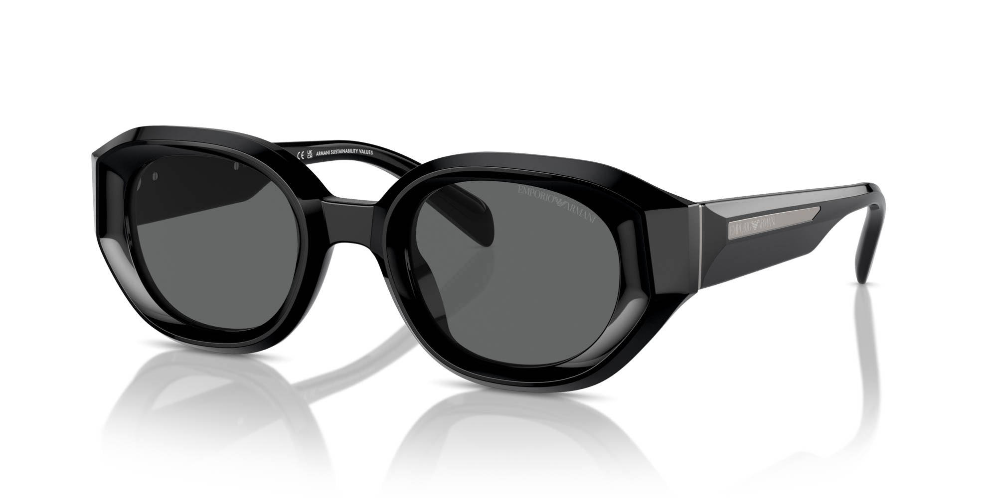 Emporio Armani EA4230U Oval Sunglasses | Fashion Eyewear US display picture 1
