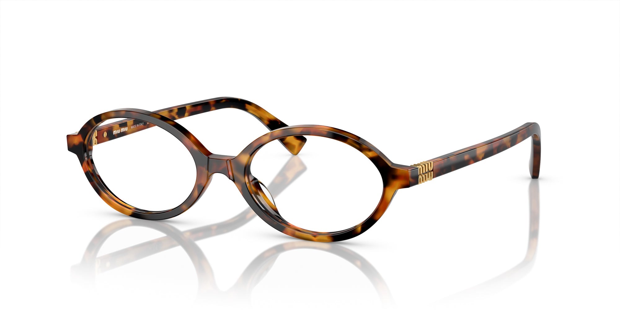 Miu Miu VMU01X Oval Glasses | Fashion Eyewear US