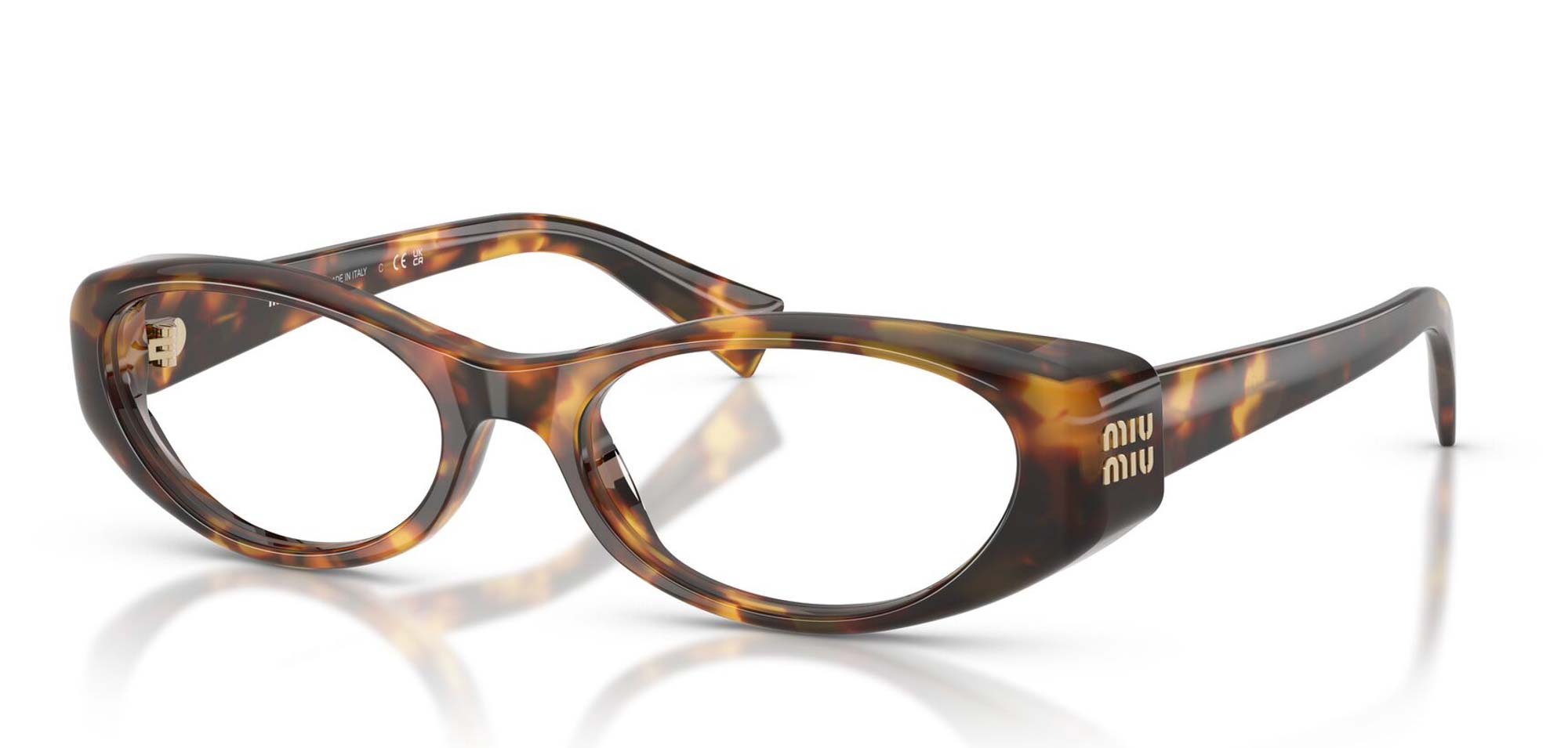 Miu Miu VMU03Z Oval Glasses | Fashion Eyewear US