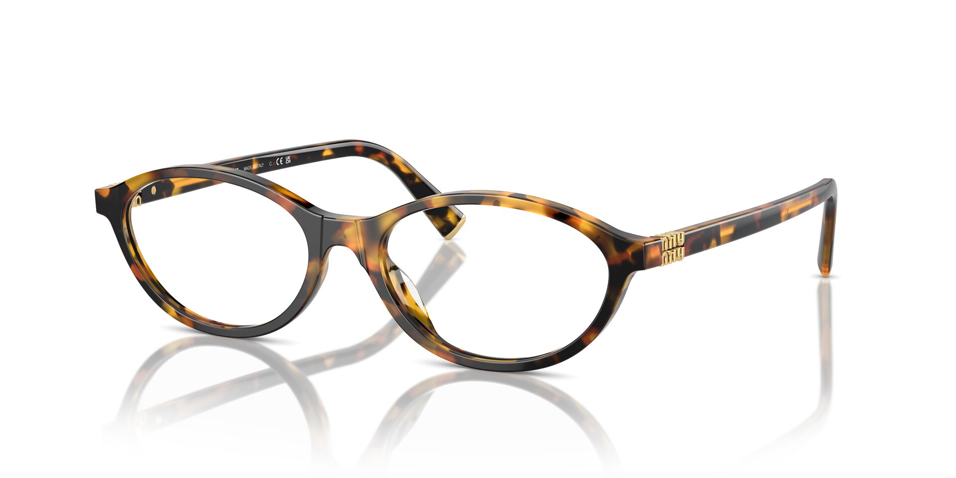 ラオラクルミューミューネッグ Miu Miu VMU09X Oval Glasses | Fashion Eyewear