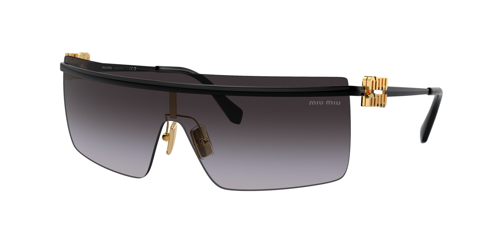 MIU MIU 0MU50ZS1AB5D1 関税送料込 Miu Miu MU 50ZS XXL (0 - 142) with Brown lenses and Gold