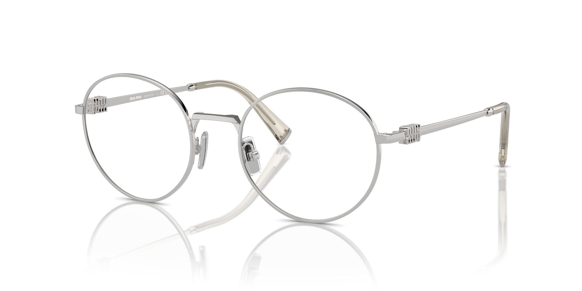 Miu Miu VMU52X Round Glasses | Fashion Eyewear US