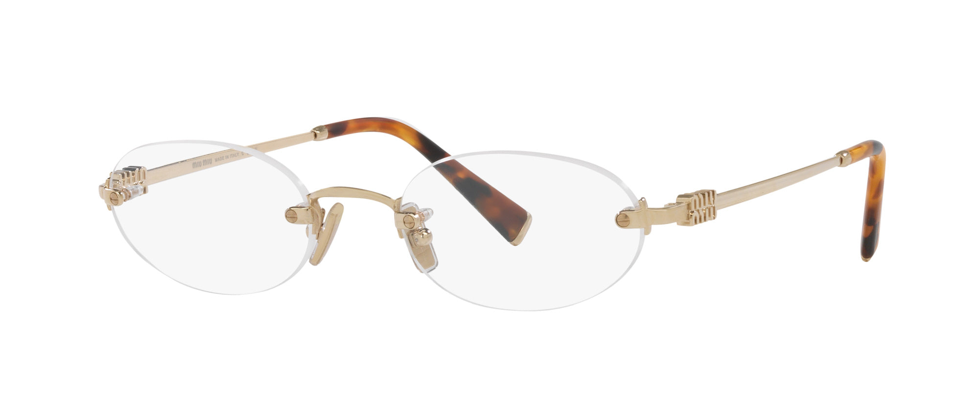 Miu Miu VMU53W Oval Glasses | Fashion Eyewear US