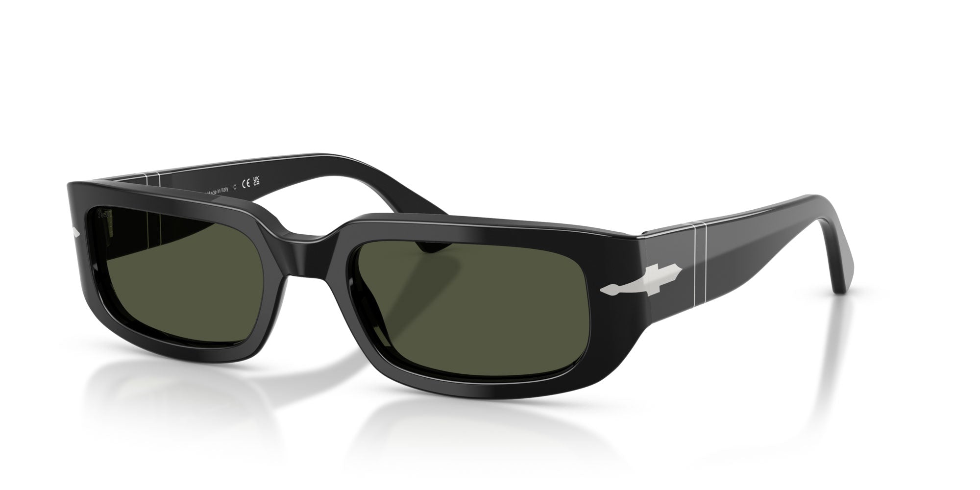 PERSOL SUNGLASSES UNISEX. Persol - 3309-S [53] (Black | Polar Green) – Good See Co main image 3