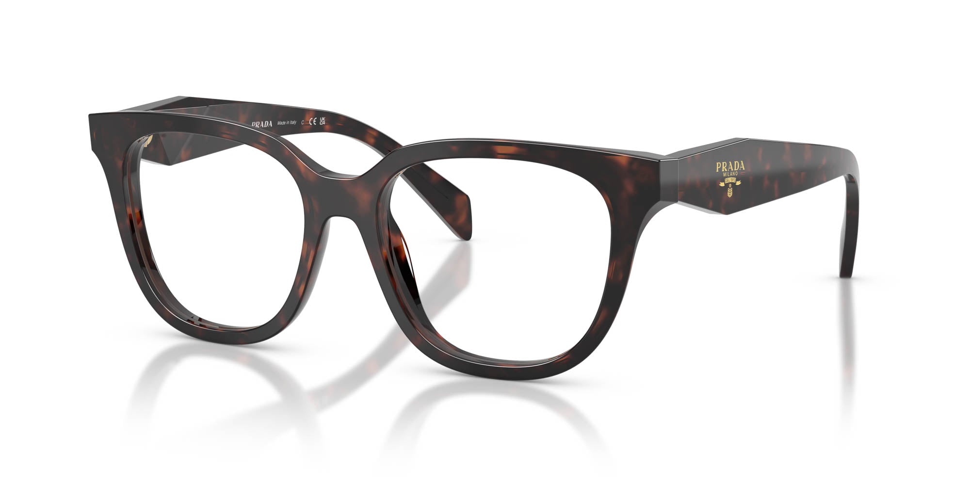 Prada Eyeglasses Black Frames Gold‎ Arms Women\'s Made in Italy VPR 15U Prada PR 15ZV 3891O1 Glasses - US main image 4