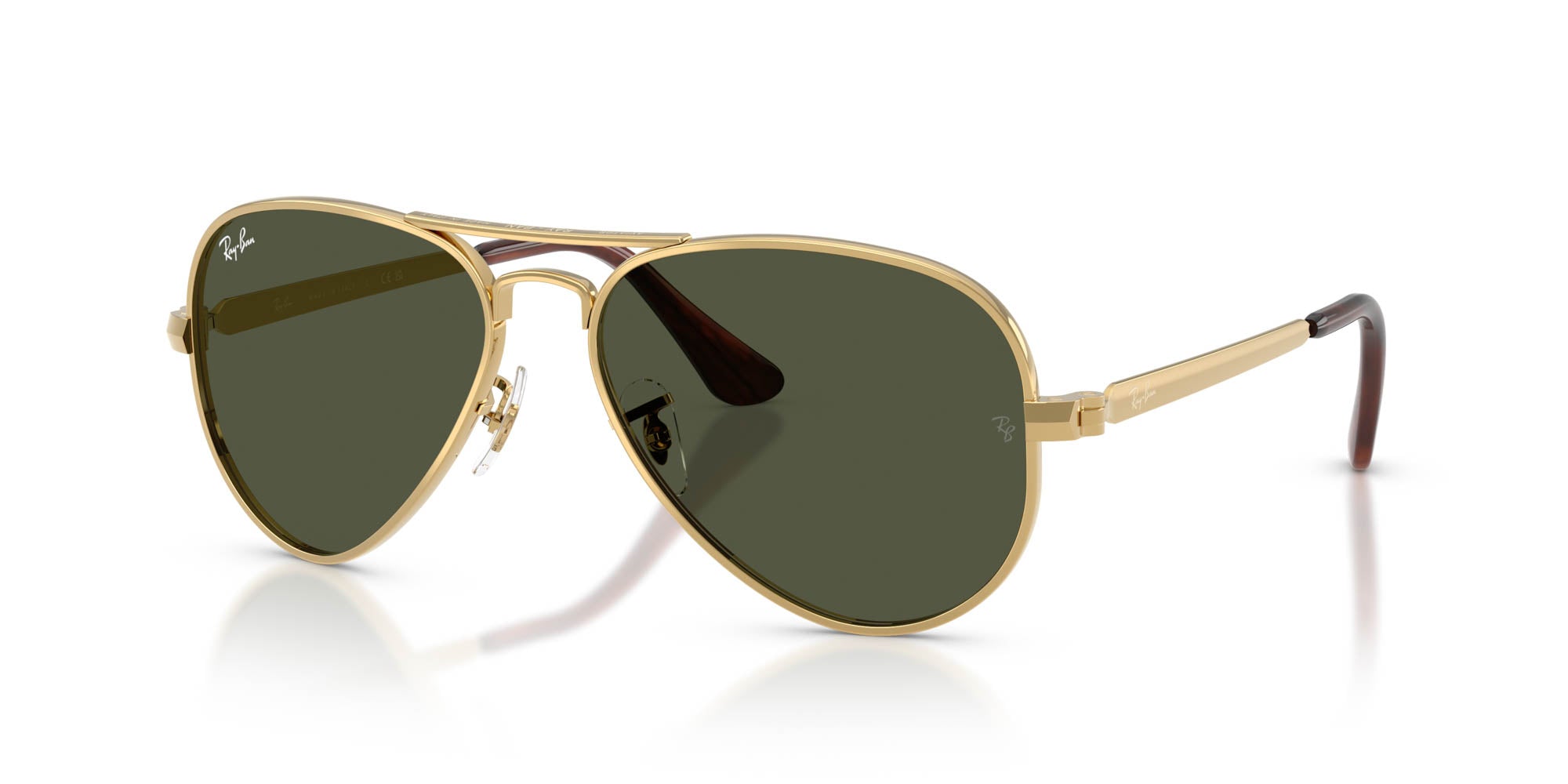 Unisex Ray-Ban Stylish Gold Aviator Sunglasses Amazon.com: Ray-Ban Unisex RB3025 Classic Polarized Aviator  main image 2