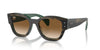 Ray-Ban Jorge RB7681S Striped Green On Green/Clear-Brown #colour_striped-green-on-green-clear-brown