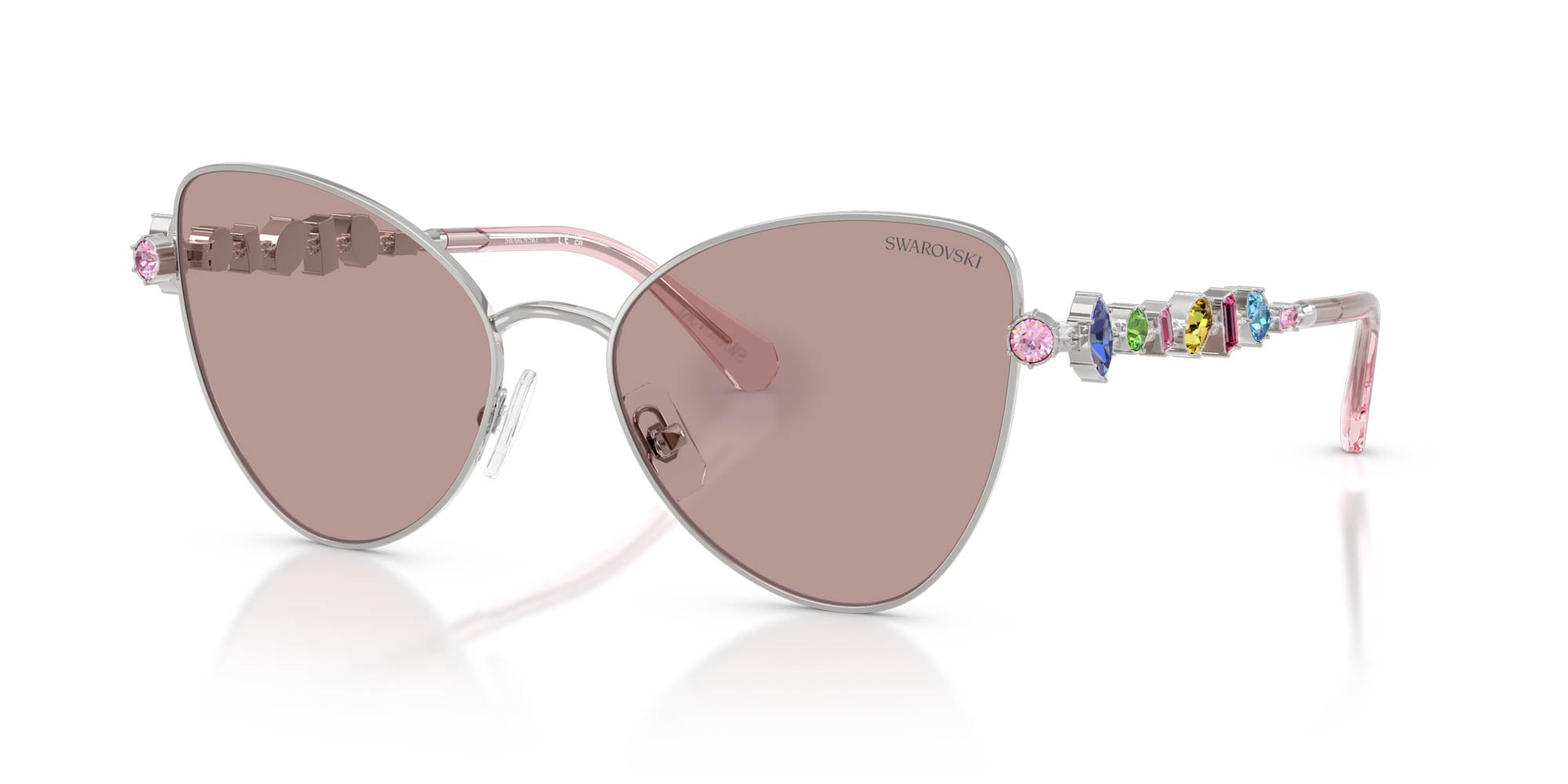 NWT Swarovski *Butterfly* Grey Silver Sunglasses NEW! Amazon.com: Swarovski Women main image 2