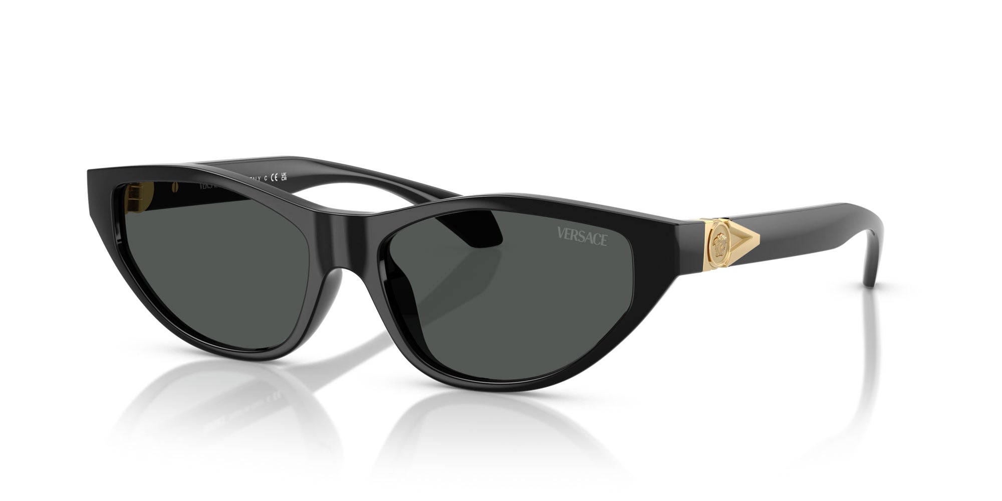 Versace Black and Gold Cat Eye Amazon.com: Versace ICONIC VE 3347 GB1 Black Plastic Cat-Eye  main image 4