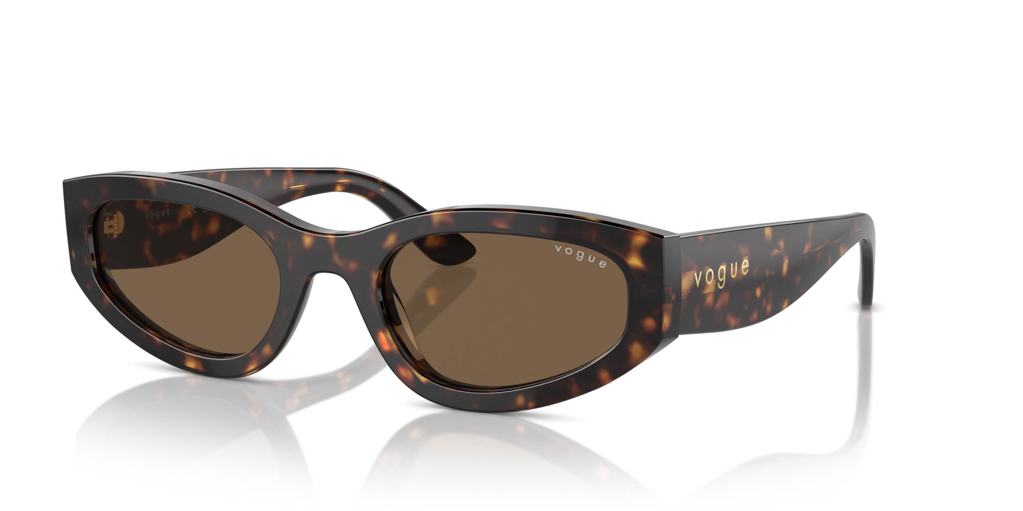 VOGUE EYEWEAR Tortoiseshell Oval Sunglasses luspm03089_3d.jpg main image 3
