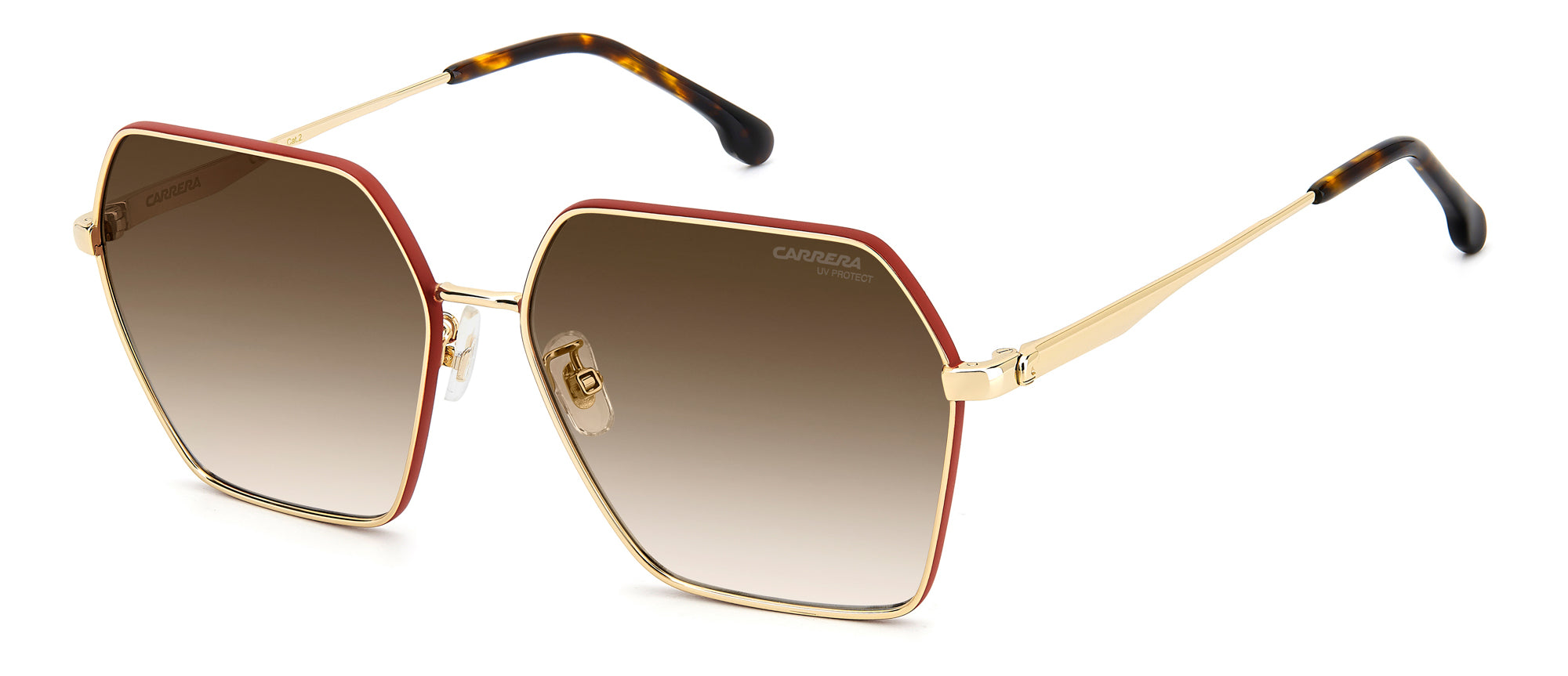 Carrera Gold and Brown Sunglasses Carrera CARRERA 3071/S 2IK HA Sunglasses Havana Gold - eye  main image 3