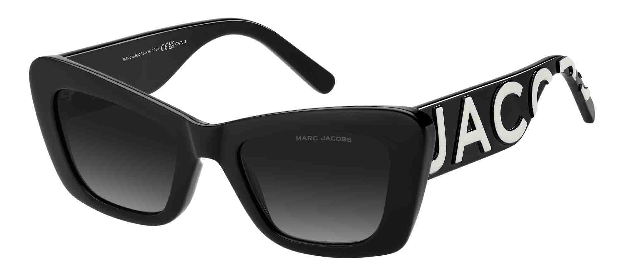 Marc Jacobs White Cat-Eye Sunglasses with Black Lenses Marc Jacobs J MARC CAT EYE SUNGLASSES - 716736787152  main image 2