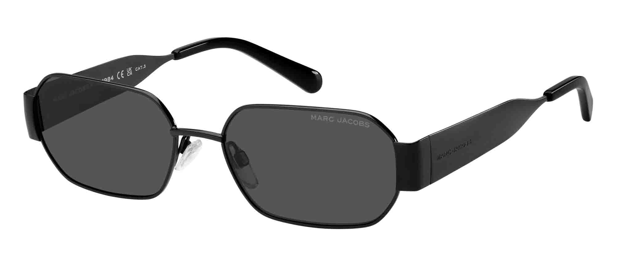 Marc Jacobs Black Square Sunglasses with Dark Gray Lenses Marc Jacobs MARC 739/S 08A 9O Sunglasses Black Grey - eye-oo.com main image 2