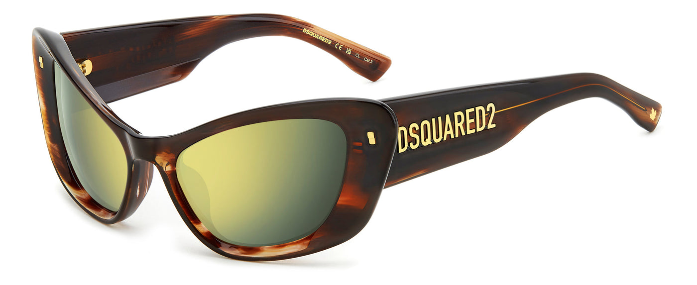 DSQUARED2 D2 0118/S Brown Horn/Gold #colour_brown-horn-gold