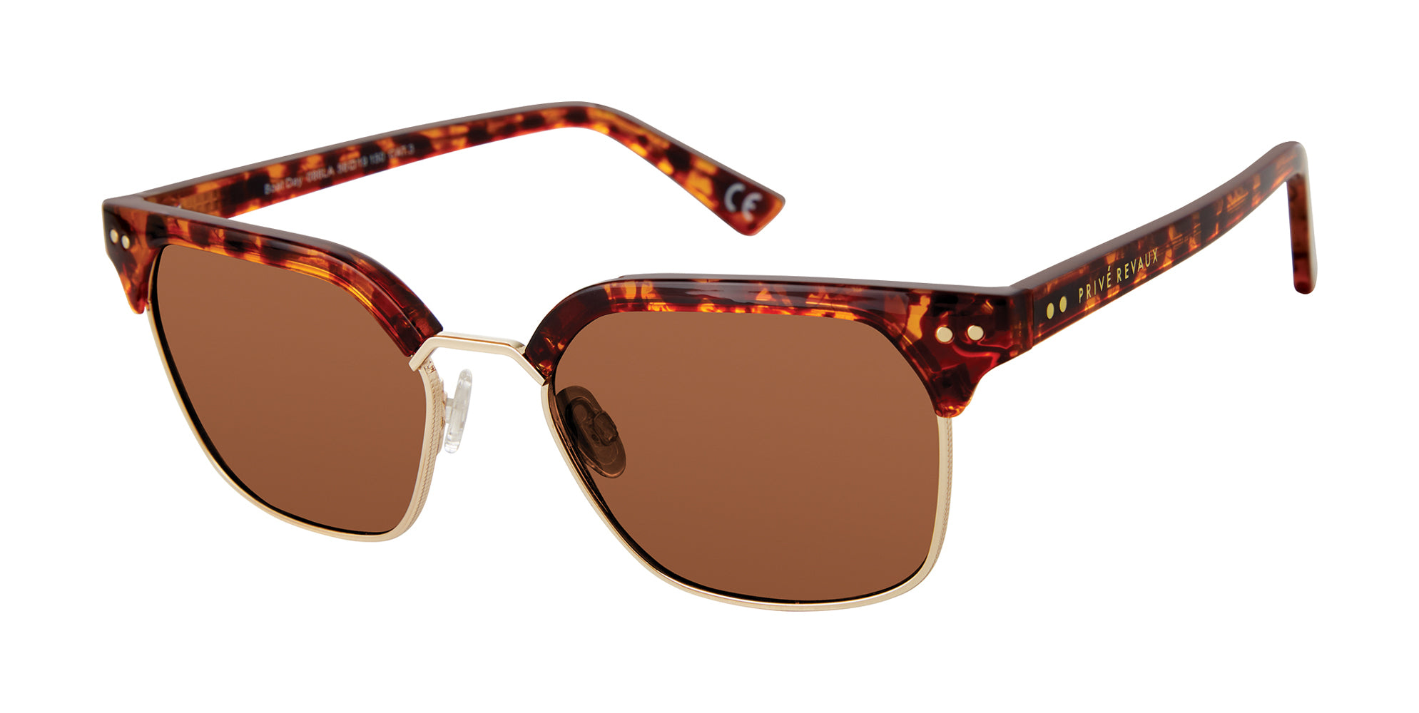 New PRIVE REVAUX Women’s Tortoiseshell Square Sunglasses - Brown Gradient Prive Revaux CALL BACK Pink Havana main image 3
