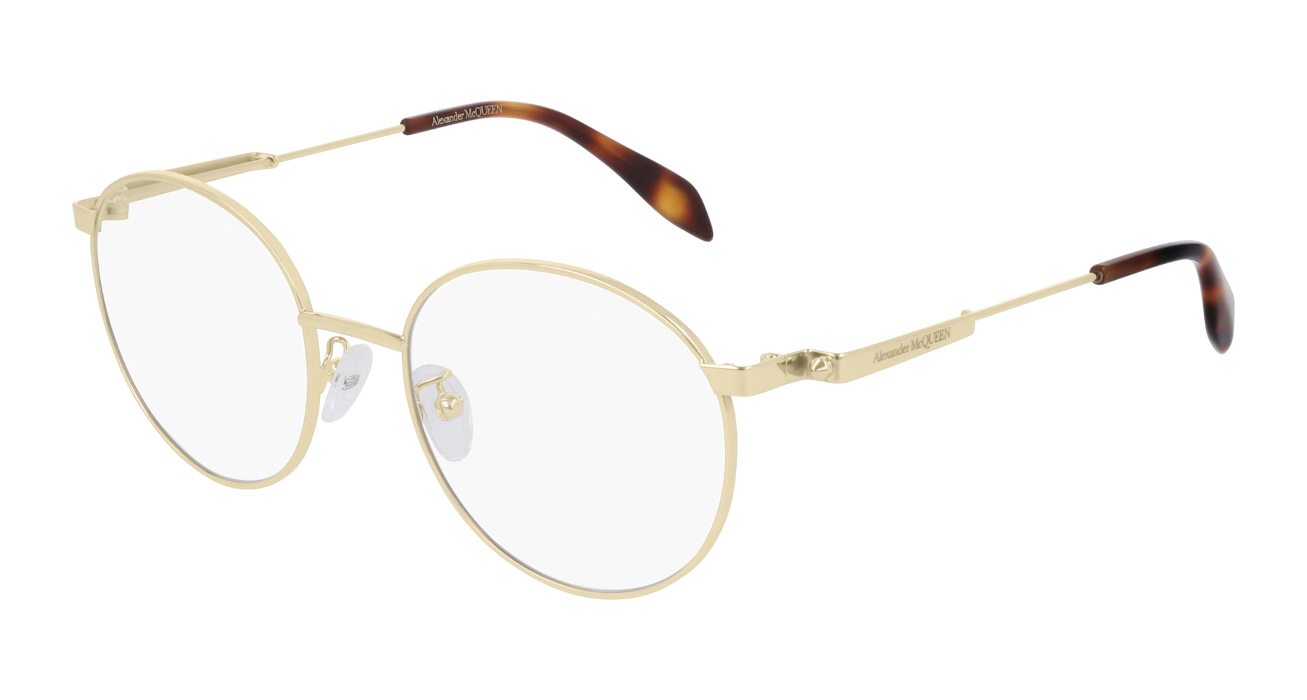 Alexander Mcqueen AM0232O Round Glasses | Fashion Eyewear