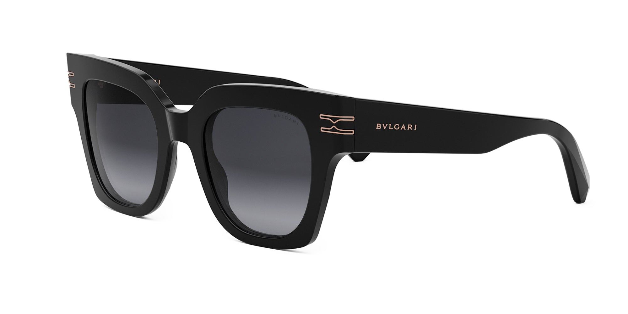 サングラス Bvlgari Bvlgari - BV40050I - 01B - Black BVLGARI Tubogas BV40050I women Black Oval Sunglasses