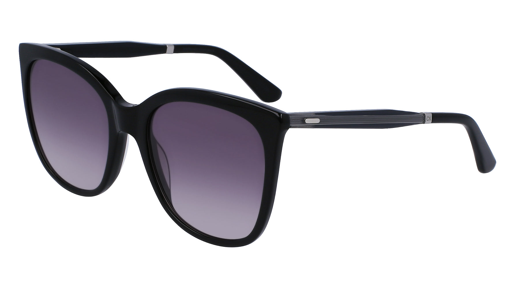 Calvin Klein Black Cat-Eye Sunglasses with Gradient Lenses Calvin Klein Cat Eye Sunglasses CK19536S 001 Black Gloss  main image 4