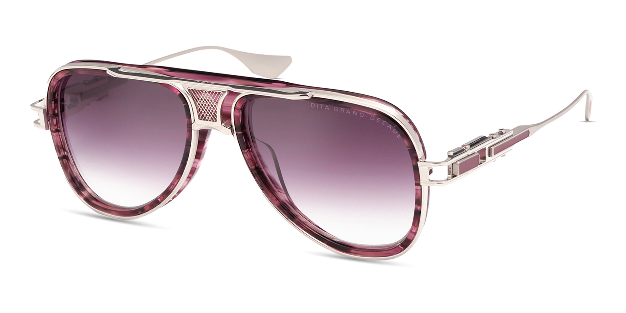 DITA SUNLASSES Stylish Gradient Sunglasses DITA GRAND DECADE DTS460-A-03 Crystal White Gold Gradient  main image 4