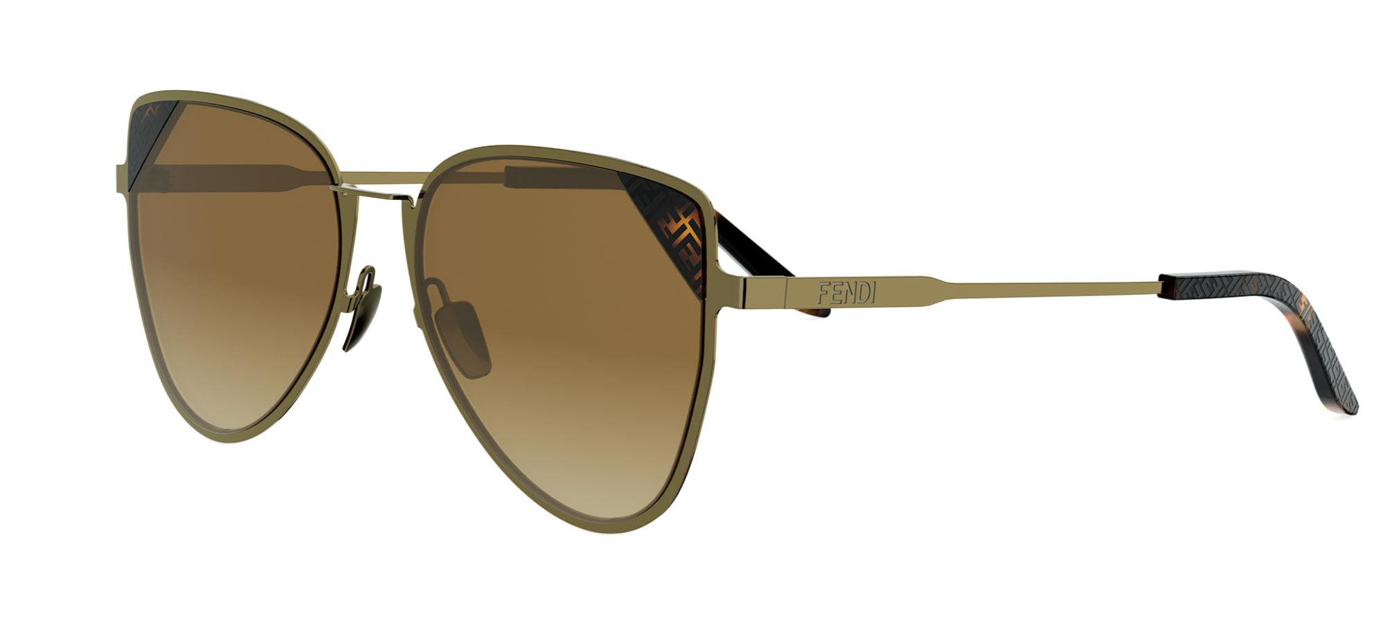 Fendi Aviator Logo Sunglasses Fendi Oversized Baguette Acetate Aviator Sunglasses | Neiman  main image 2
