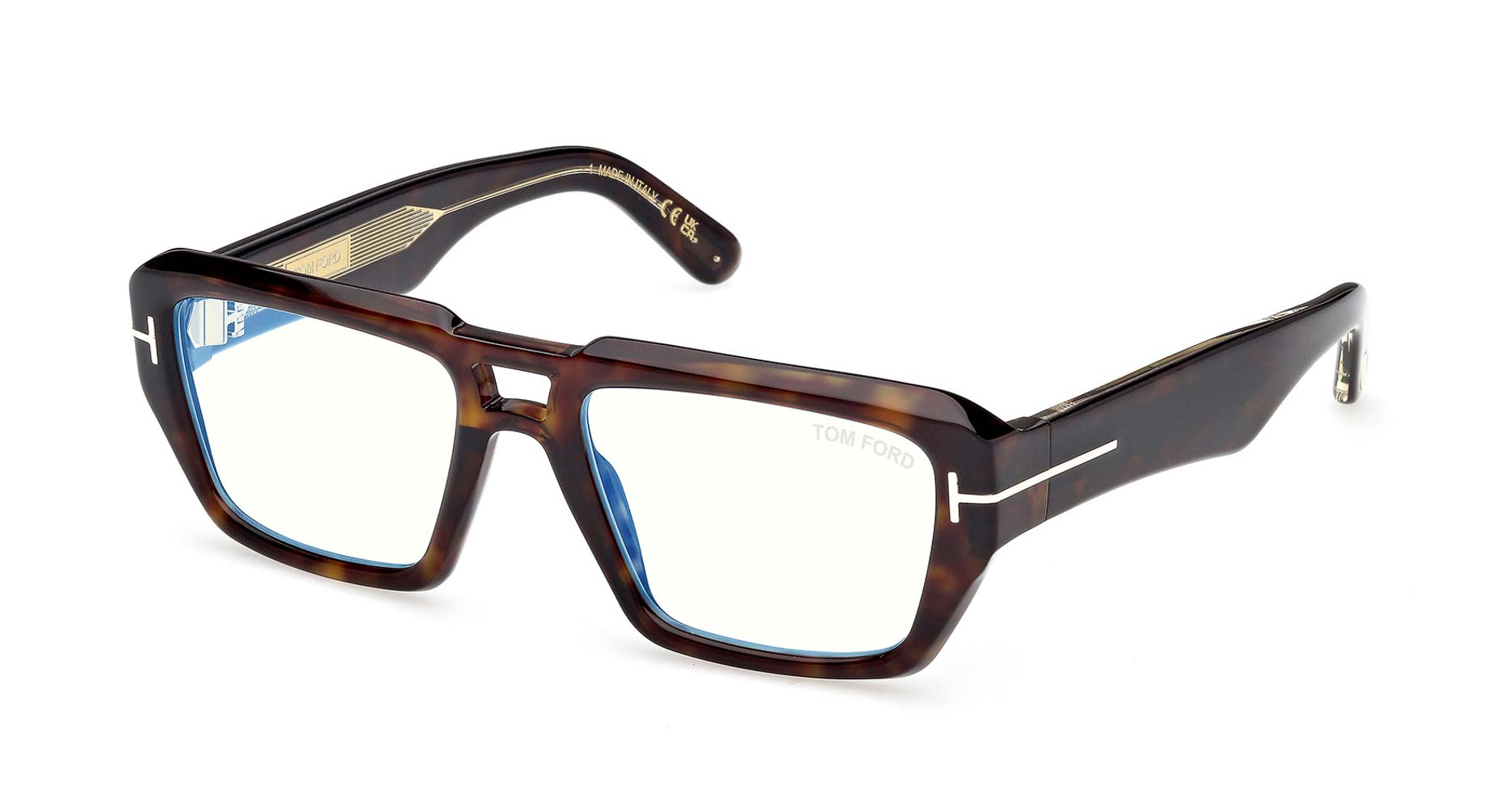 Tom Ford TF6077-B Blue Light Rectangle Glasses | Fashion Eyewear US