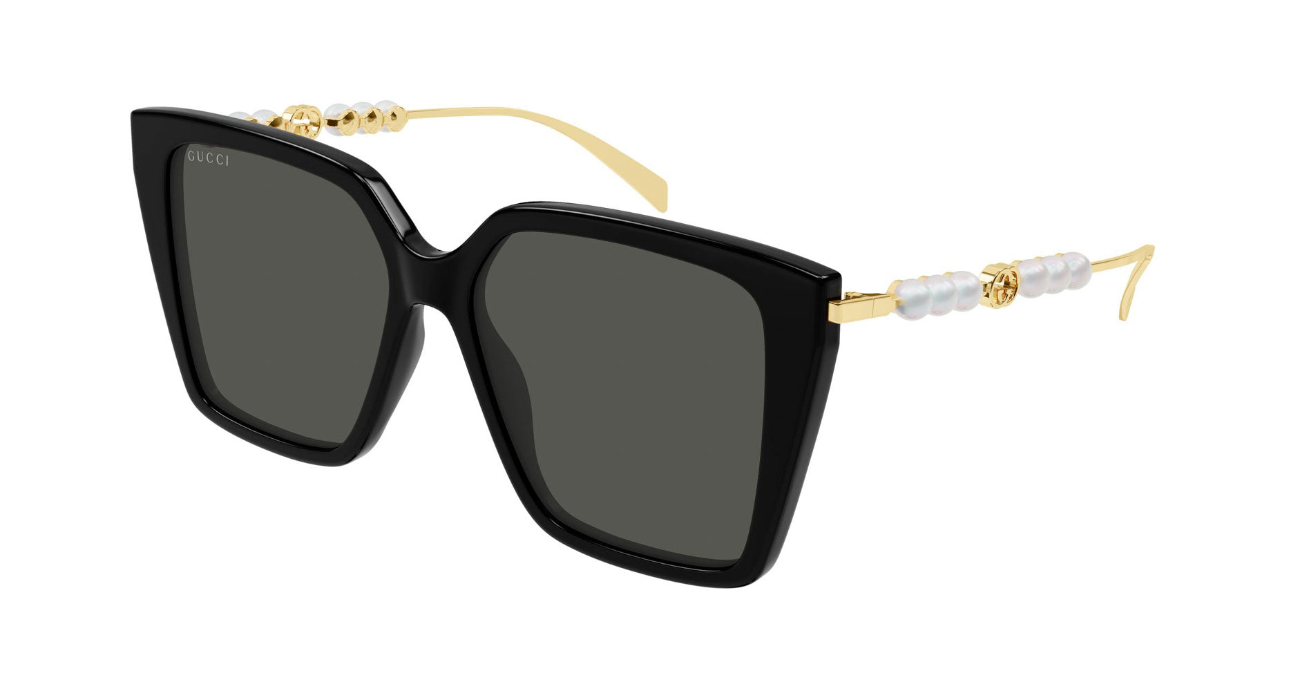NEW Gucci GG1967S Oversized Brown Crystal Sunglasses $665 GUCCI GG1967S Gold Black 1967 GG Pearl Logo Oversized  main image 3