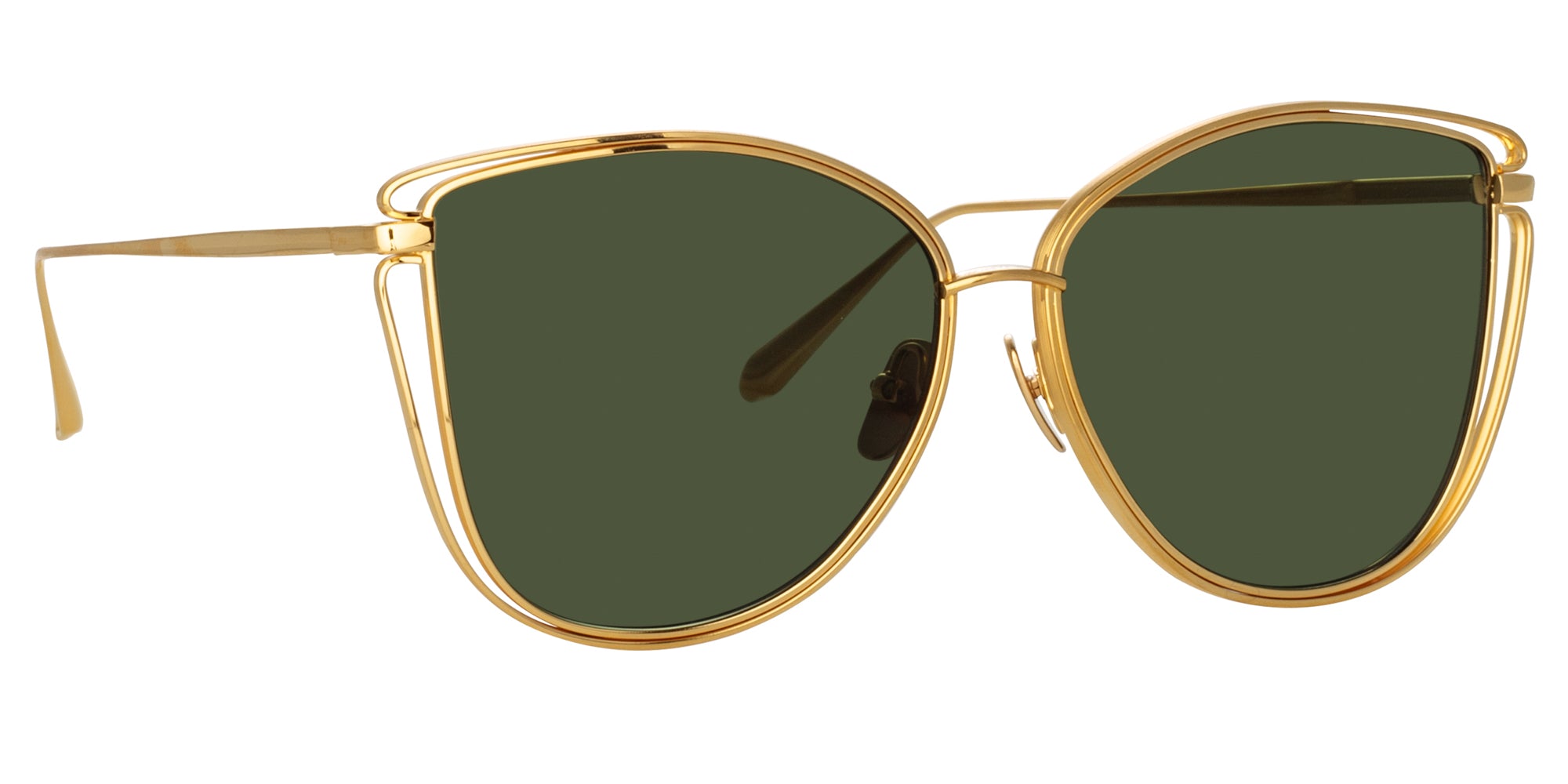 コスモポリタン　クローディアシファー Linda Farrow Dinah LFL1422 Butterfly Sunglasses | Fashion Eyewear US