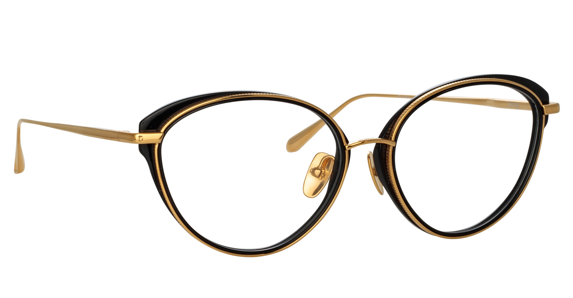 Linda Farrow Opticals Stanley Optical in Black | LINDA FARROW Luxury Eyewear main image 2