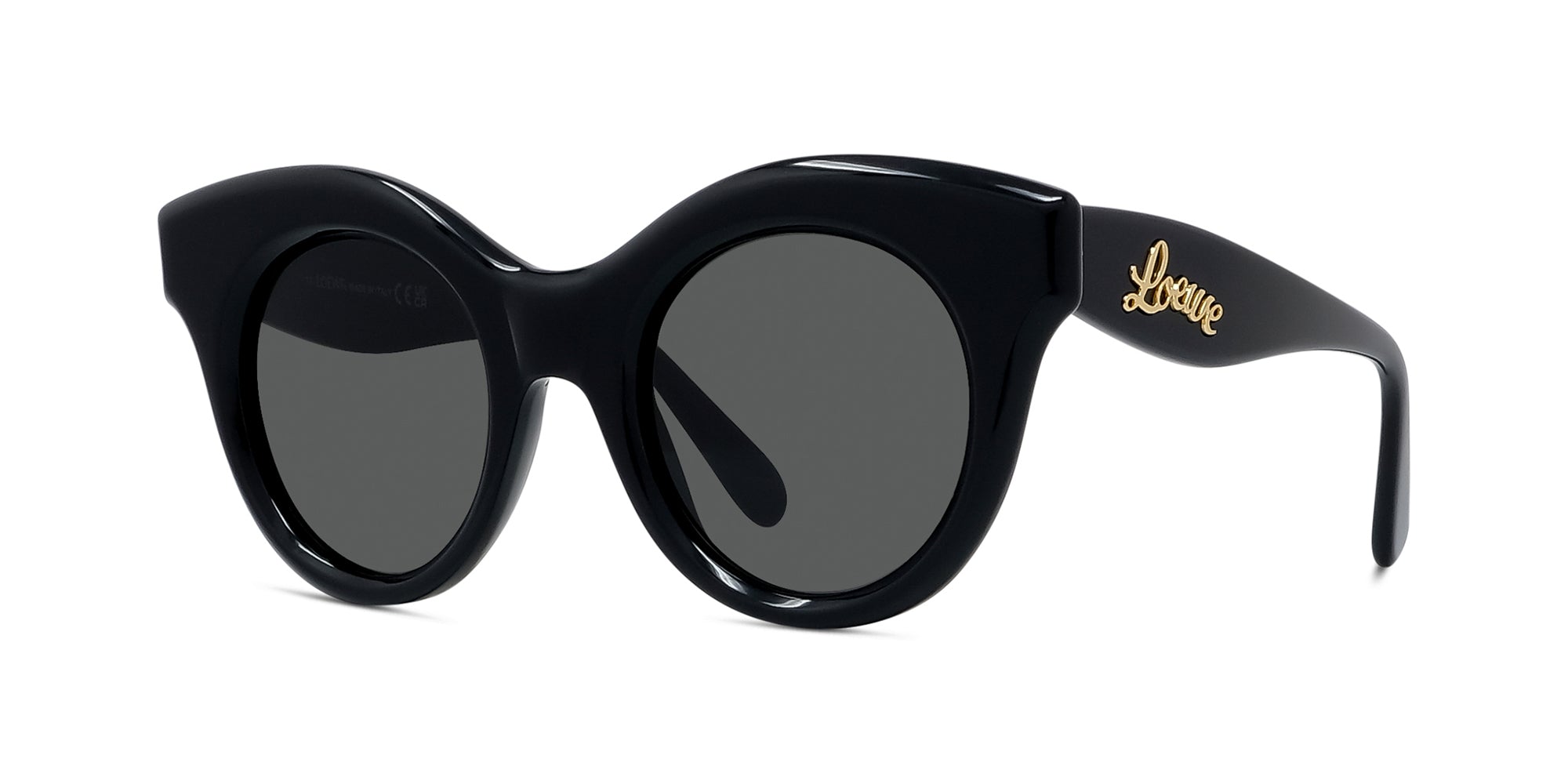 【LOEWE】Curvy round glasses LOEWE EYEWEAR Curvy oversized round-frame acetate sunglasses