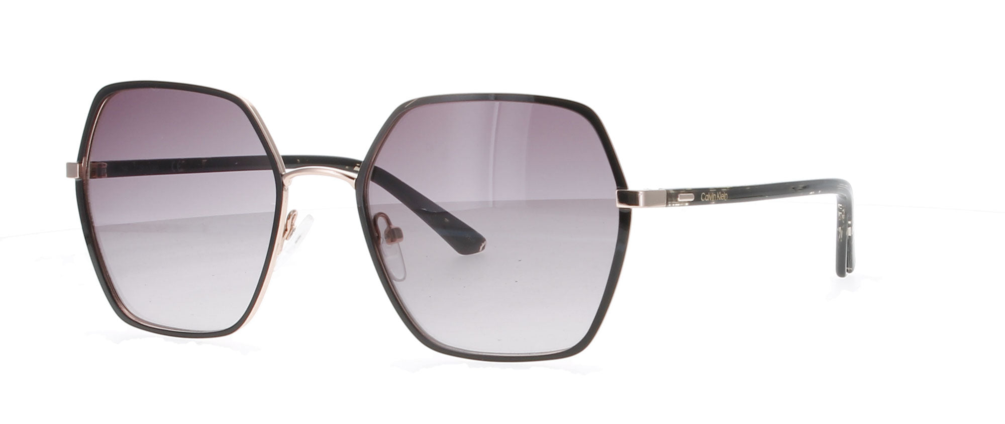 Calvin Klein Black & Gold Metal Sunglasses – Fashion Eyewear US display picture 3