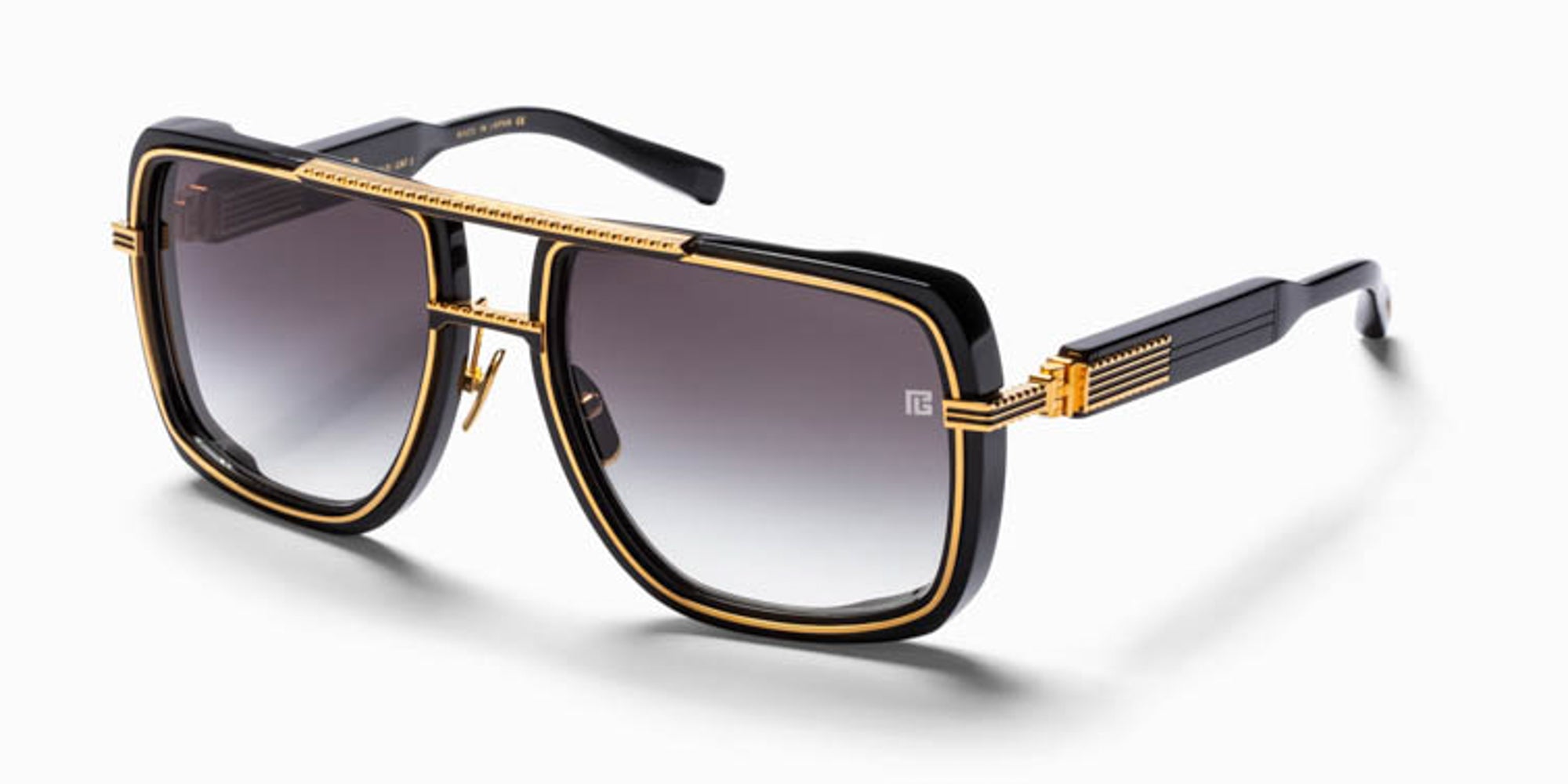 balmain paris goggles Balmain Soldier BPS160 Square Sunglasses