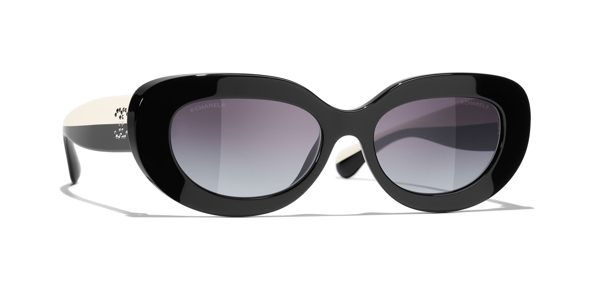 CHANEL 5562B Oval Sunglasses | Fashion Eyewear US