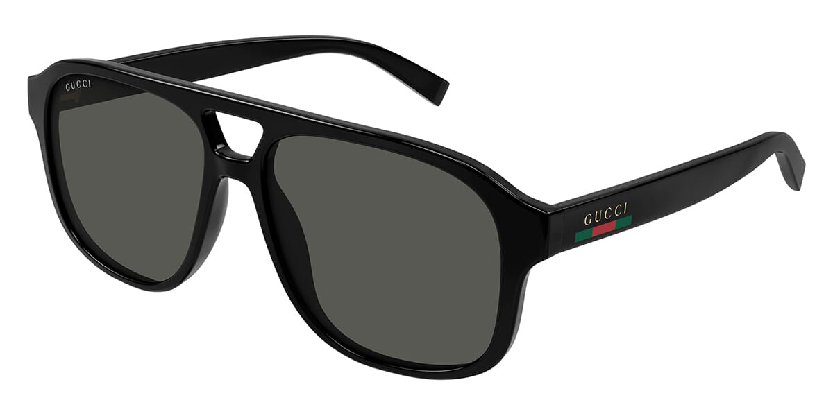 Gucci Black Aviator Sunglasses with Gray Gradient Lenses Gucci Gg2088s Black Male Aviator Sunglasses | Eyewear Index main image 3