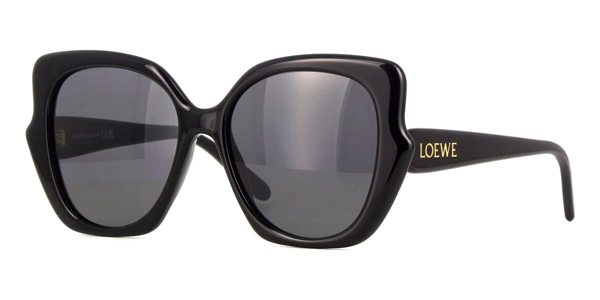 Loewe Black Oversized Butterfly Sunglasses Loewe Anagram Acetate Butterfly Sunglasses - Bergdorf Goodman main image 4