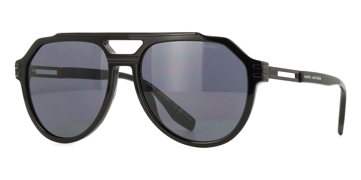 Marc by Marc Jacobs Aviator Mirrored Sunglasses Marc Jacobs Black/Gold-Tone Mirrored Aviator – Eyedictive main image 3