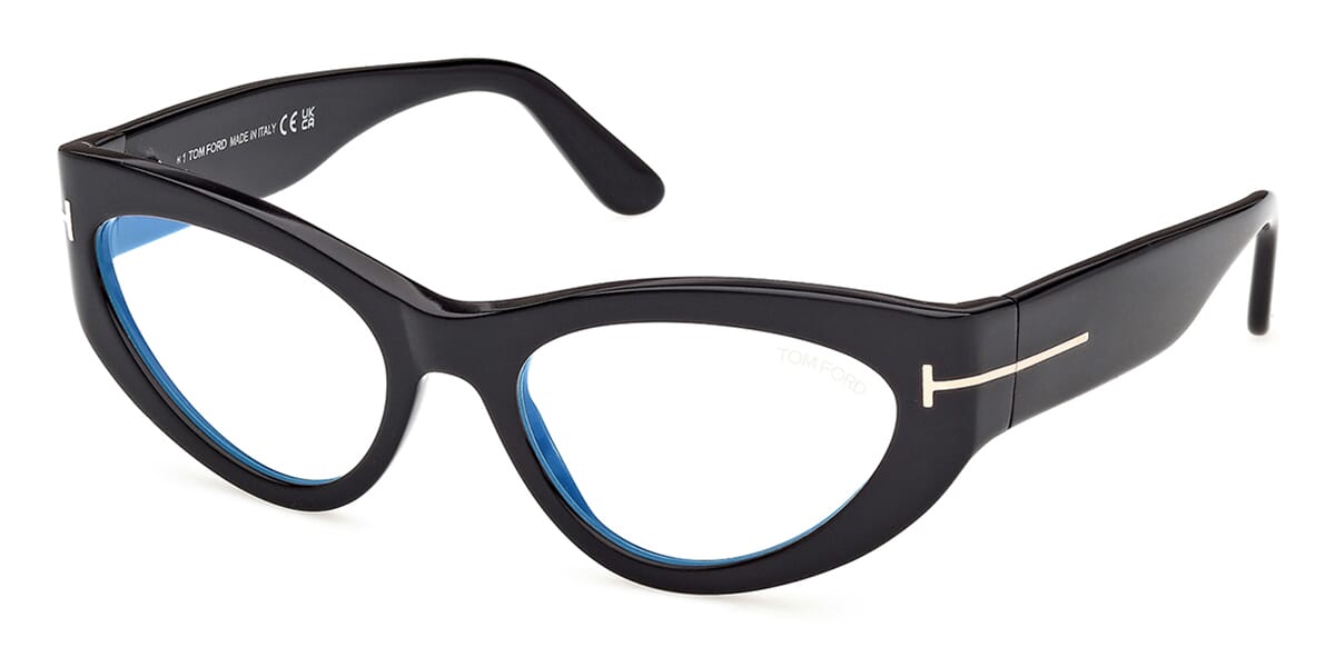 Stylish Tom Ford  Cat-Eye Glasses Tom Ford FT5994-B Optical Frame 001 Shiny Black - eye-oo.com main image 4