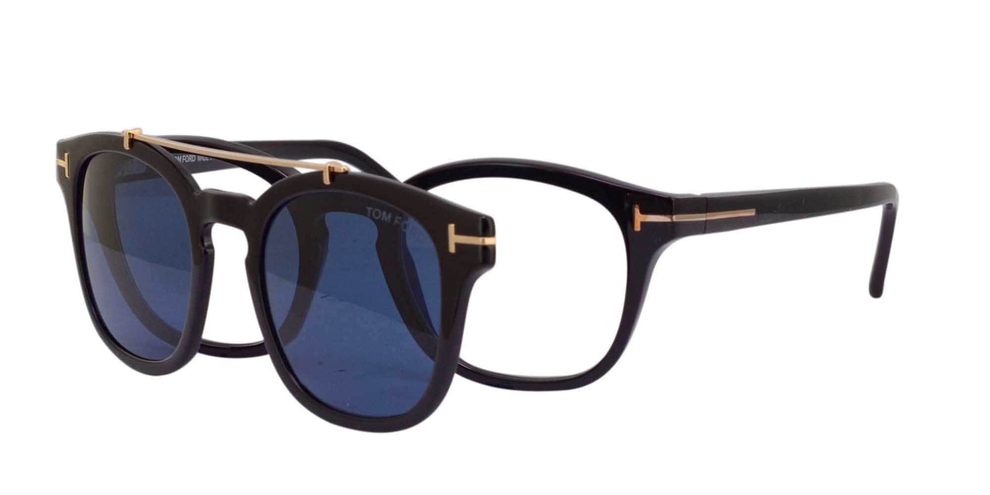 Åh gud Cyberplads hovedvej Tom Ford TF5532-B With Clip-on Rectangle Glasses | Fashion Eyewear