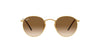 Ray-Ban Round Metal RB3447 - Medium Gold/Clear Brown Gradient #colour_gold-clear-brown-gradient
