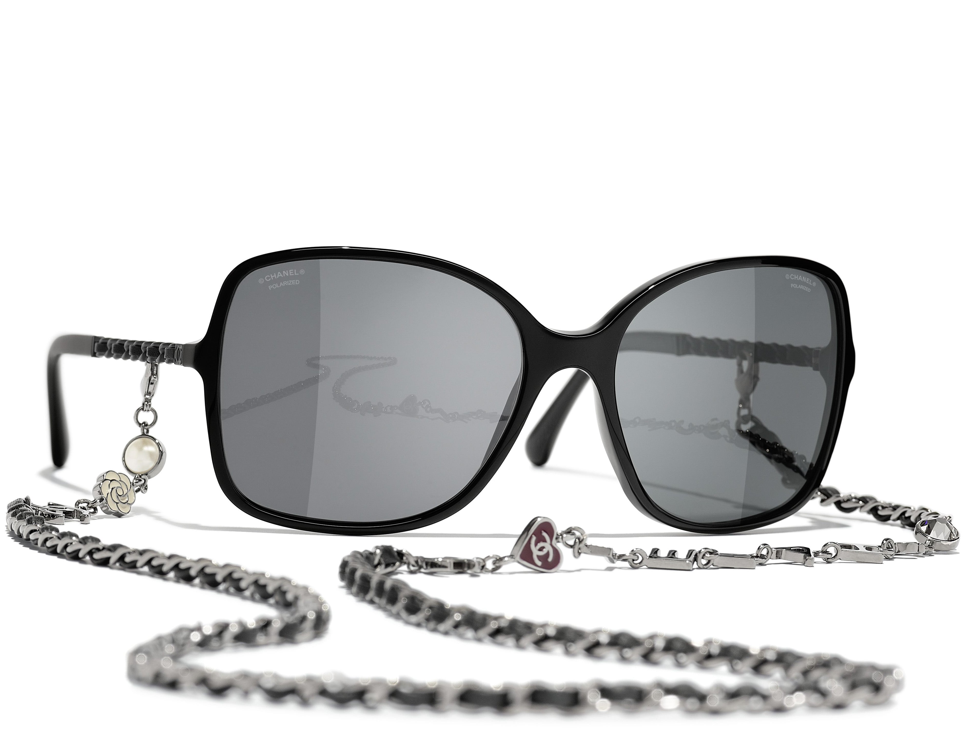 Recollection Shaded Arabiske Sarabo CHANEL 5210Q Square Acetate & Lambskin Sunglasses | Fashion Eyewear
