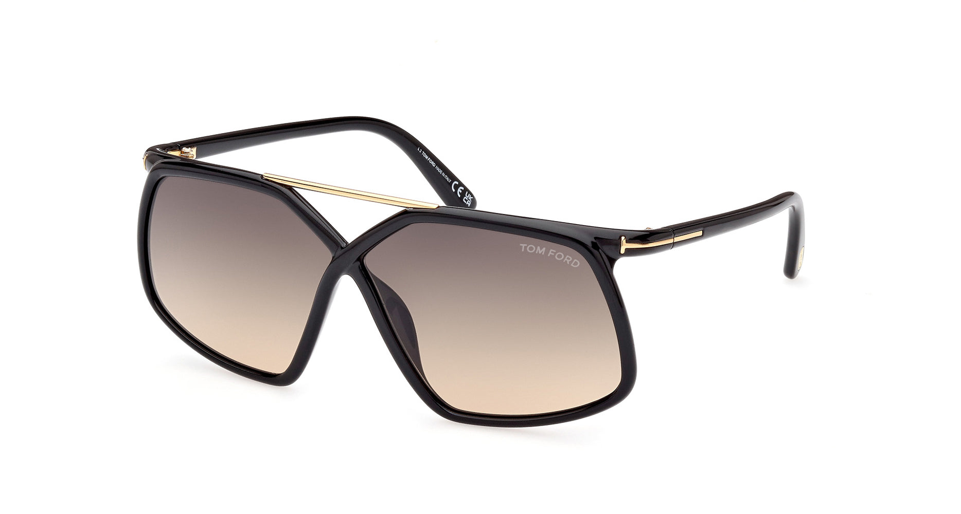 TOM FORD Meryl 64mm Gradient Polarized Oversize Square Sunglasses TOM FORD TF1038 01B 56Z – Opti plaza main image 3