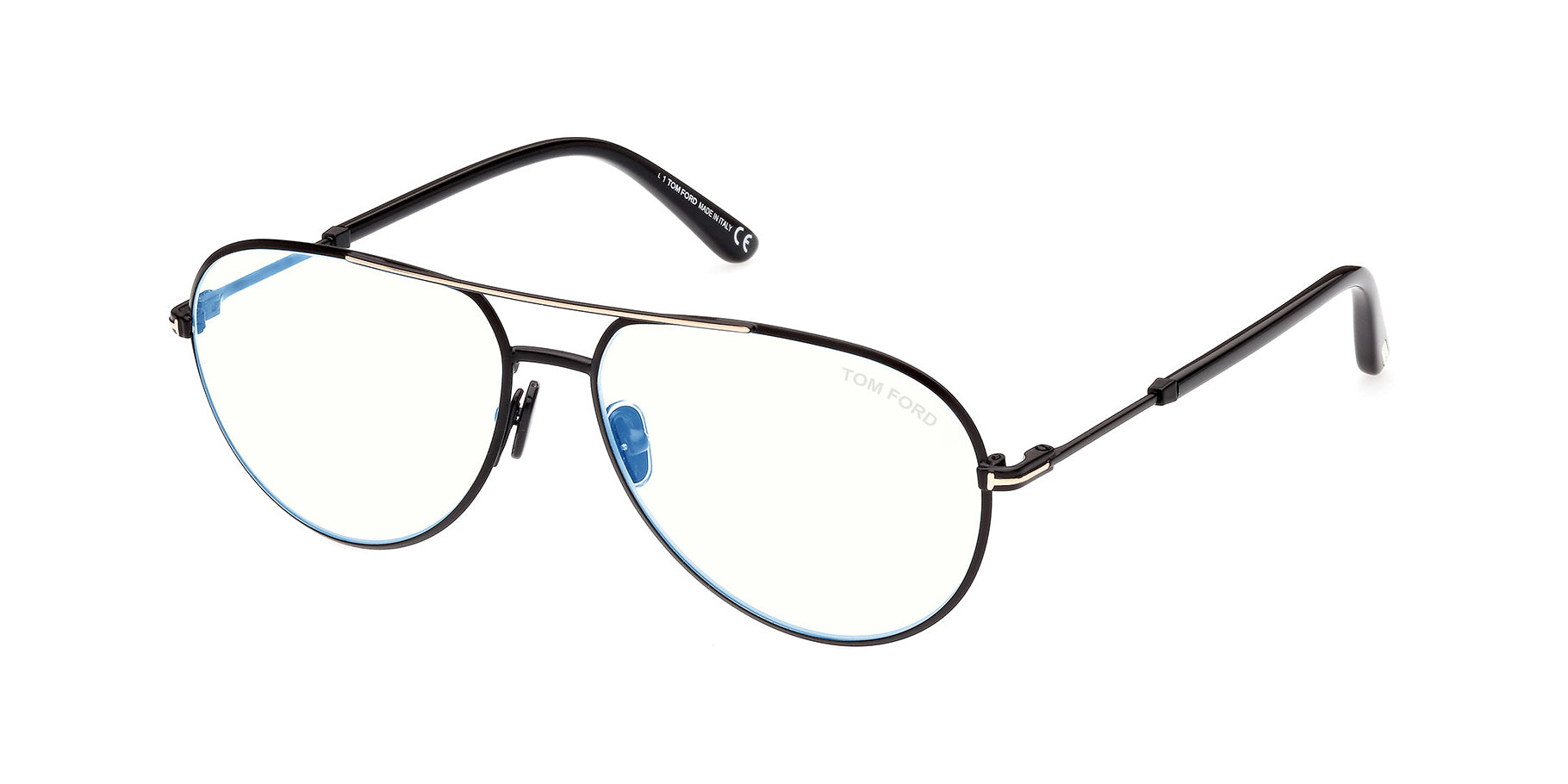 Tom Ford FT5829 Eyeglasses Black Metal Aviator Tom Ford FT5829-B Aviator Eyeglasses – Beverly Hills Eyewear main image 3