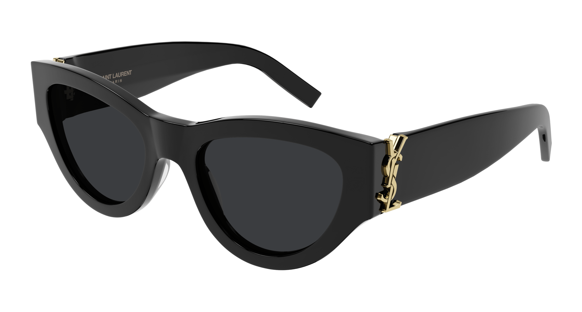 Saint Laurent SL 276 Mica 53 Grey & Black Shiny Sunglasses