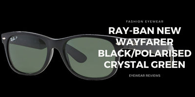 The Ray-Ban Folding Wayfarer RB4105 601/58 In Black/Polarized Crystal Green