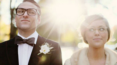 Glasses for him: On his wedding day!