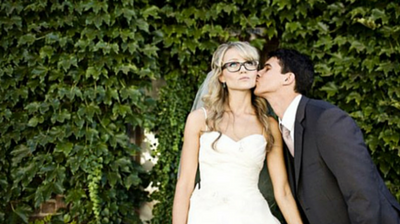 Glasses for her: On her wedding day!