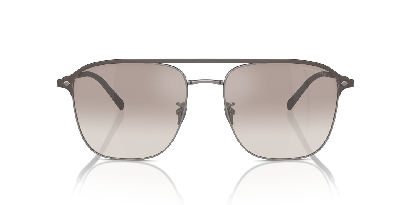 Giorgio Armani AR6154 Matte Gunmetal/Brown Silver Mirror Gradient #colour_matte-gunmetal-brown-silver-mirror-gradient