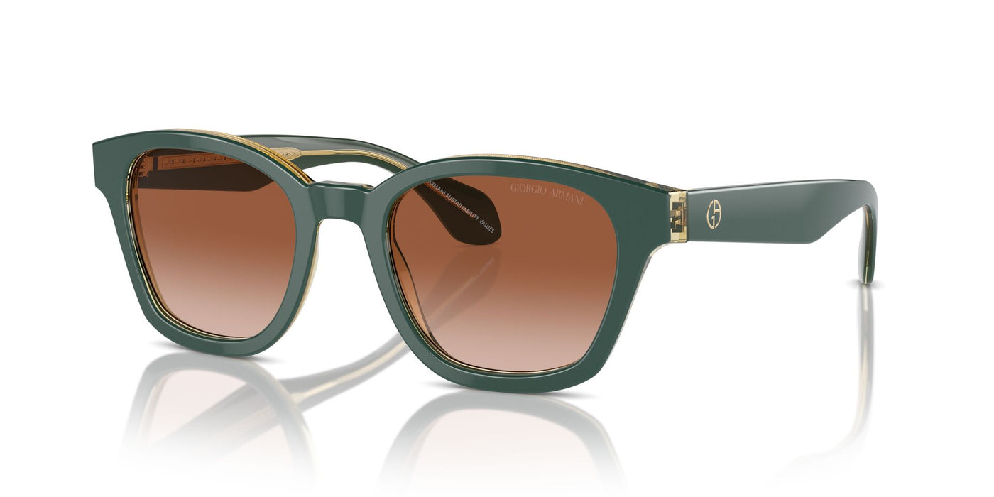 Giorgio Armani AR8207 Top Green/Olive Transparent/Brown Gradient #colour_top-green-olive-transparent-brown-gradient