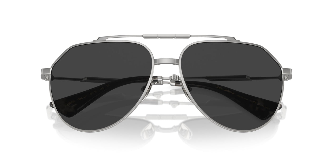 Dolce&Gabbana DG2302 Matte Silver/Black Polarised #colour_matte-silver-black-polarised